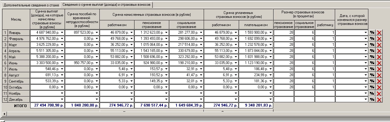 Образец заполнения есв