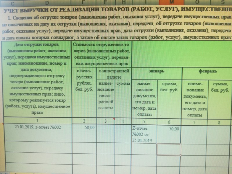 Образец заполнения книги доходов и расходов при усн в рб